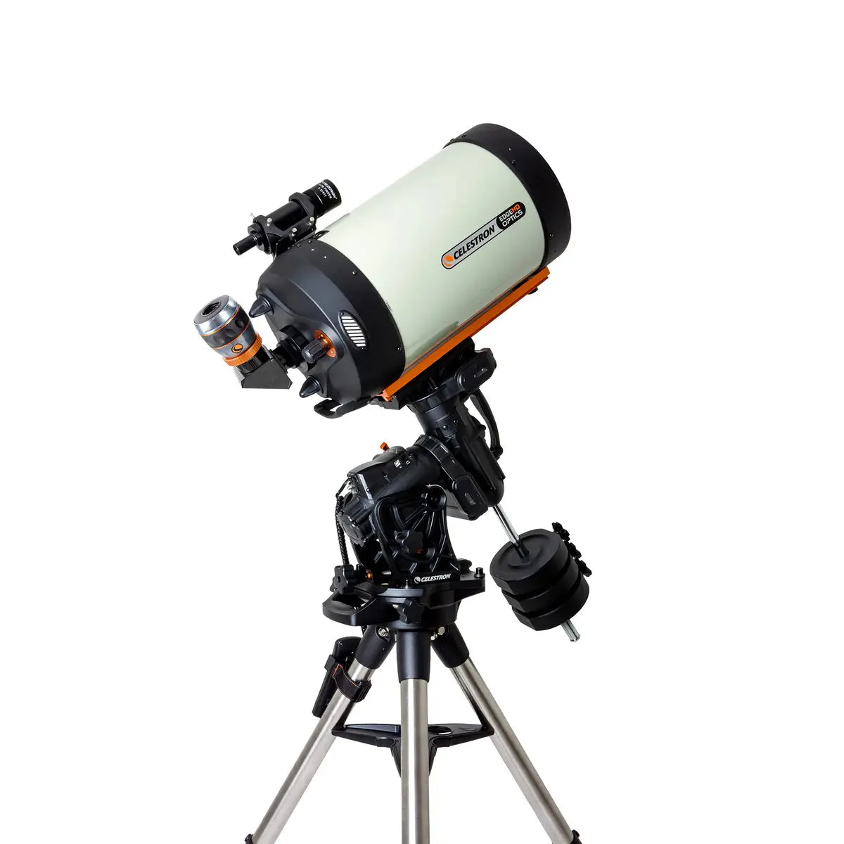 Telescope on a white background