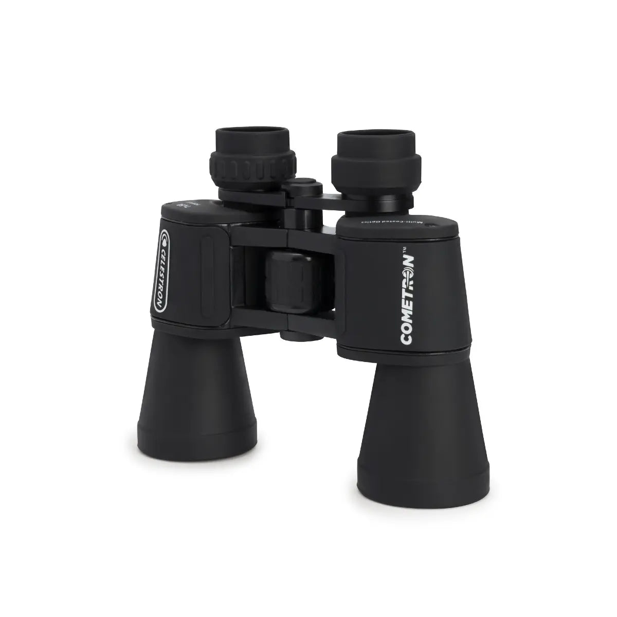 Black binoculars with 'Cometran' branding on a white background