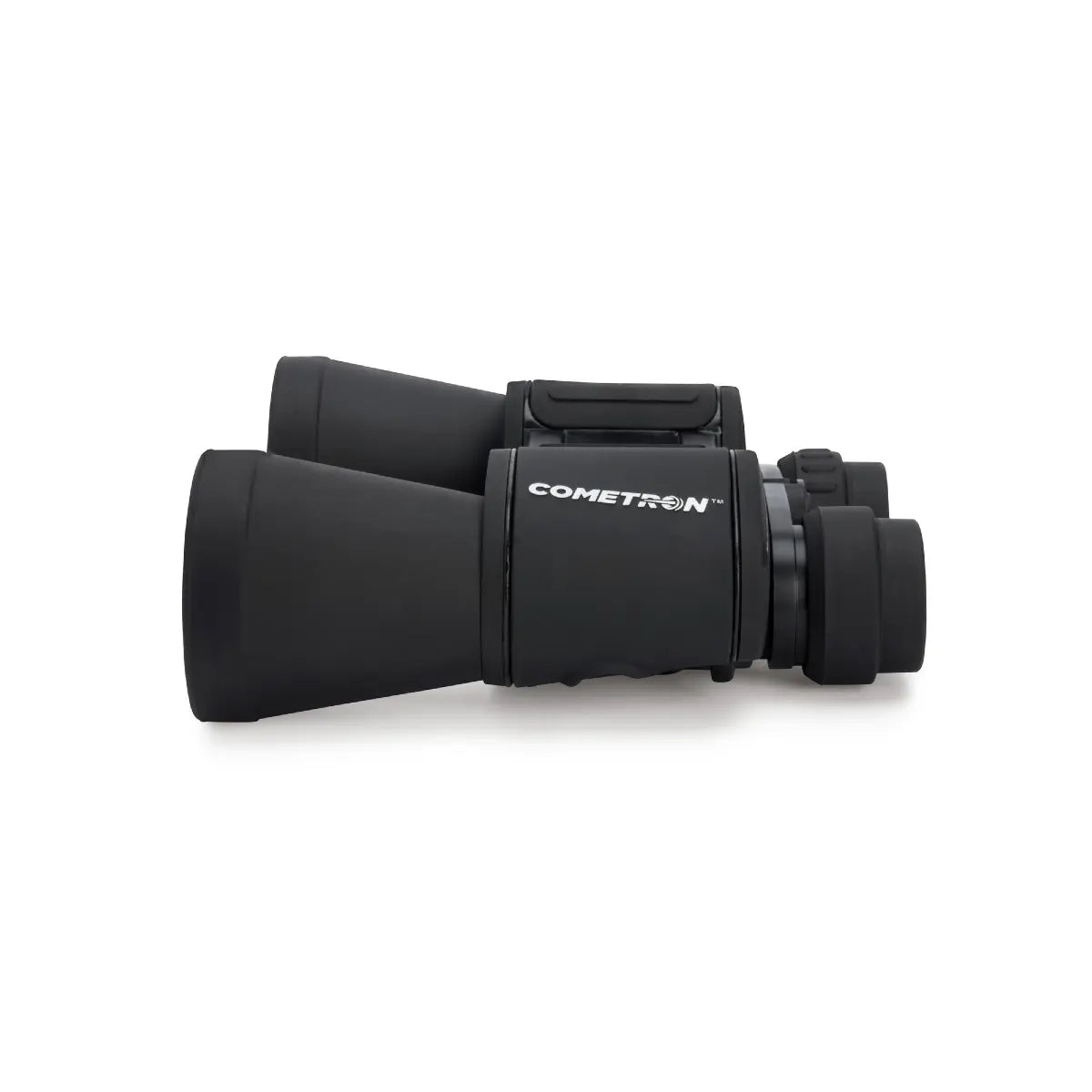 Black binoculars with 'Cometron' branding on a white background