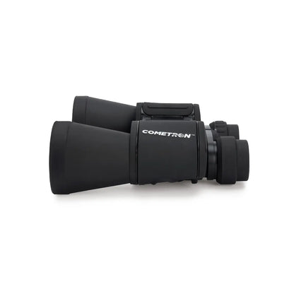 Black binoculars with 'Cometron' branding on a white background