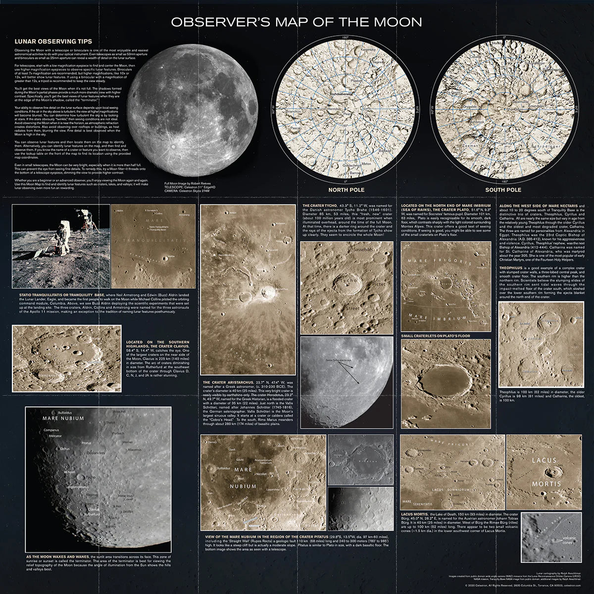 Celestron Deluxe Folding Moon Map