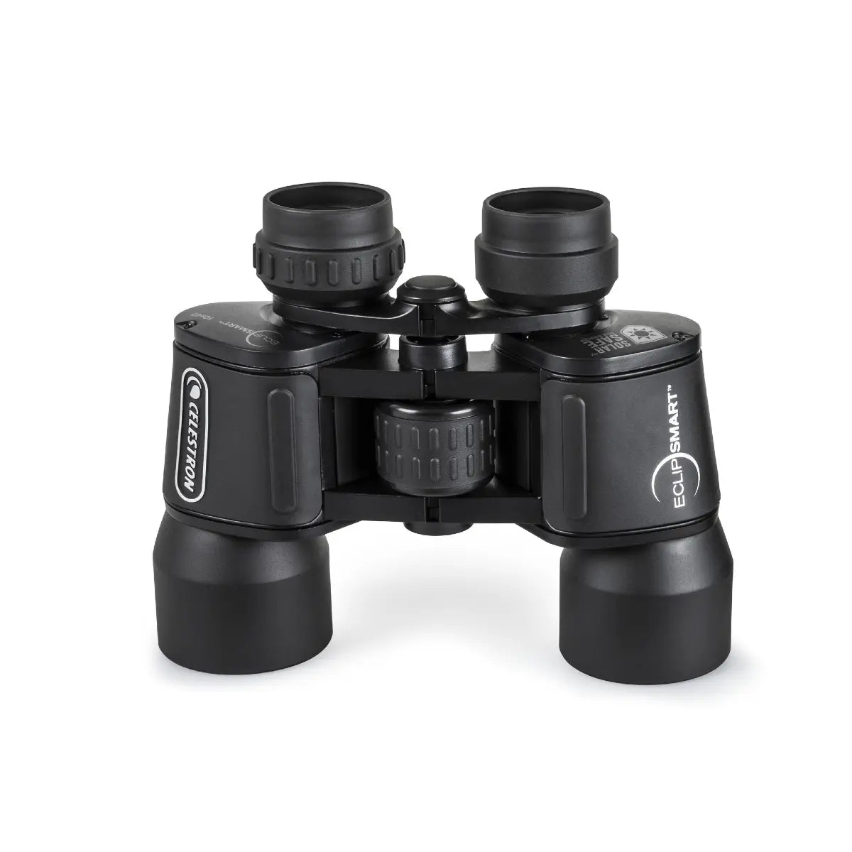 Black binoculars with 'Eclipsmart' branding on a white background