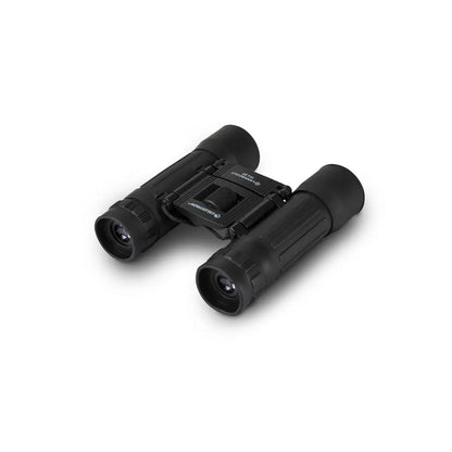 Black binoculars on a white background