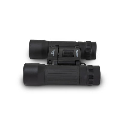 Black binoculars on a white background