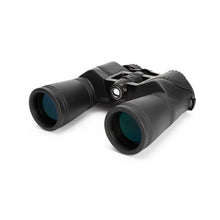 Black binoculars on a white background