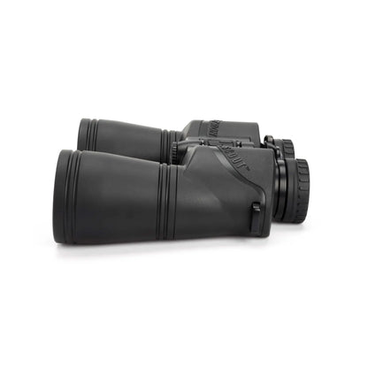 Black binoculars on a white background