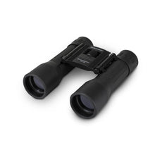 Black binoculars on a white background
