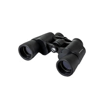 Black binoculars on a white background