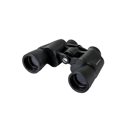 Black binoculars on a white background