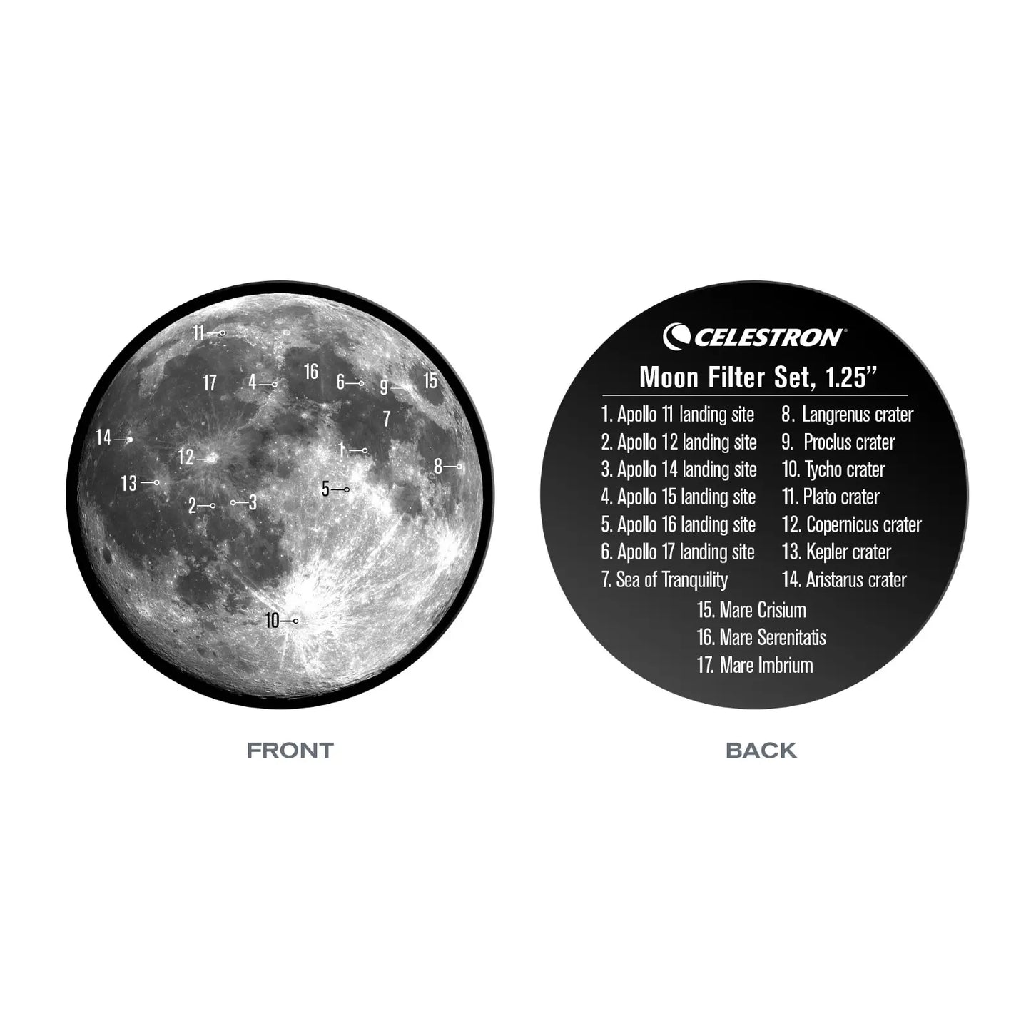 Celestron 1.25" Moon Filter Set