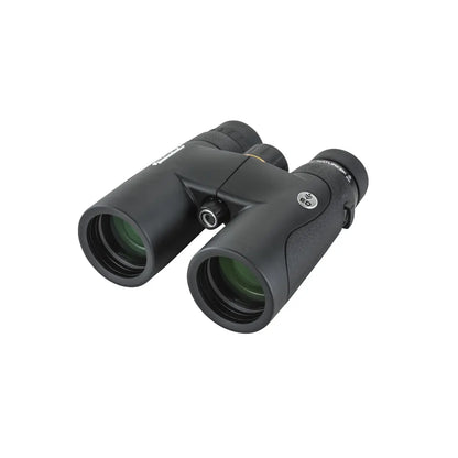 Black binoculars on a white background