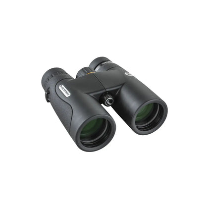 Black binoculars on a white background