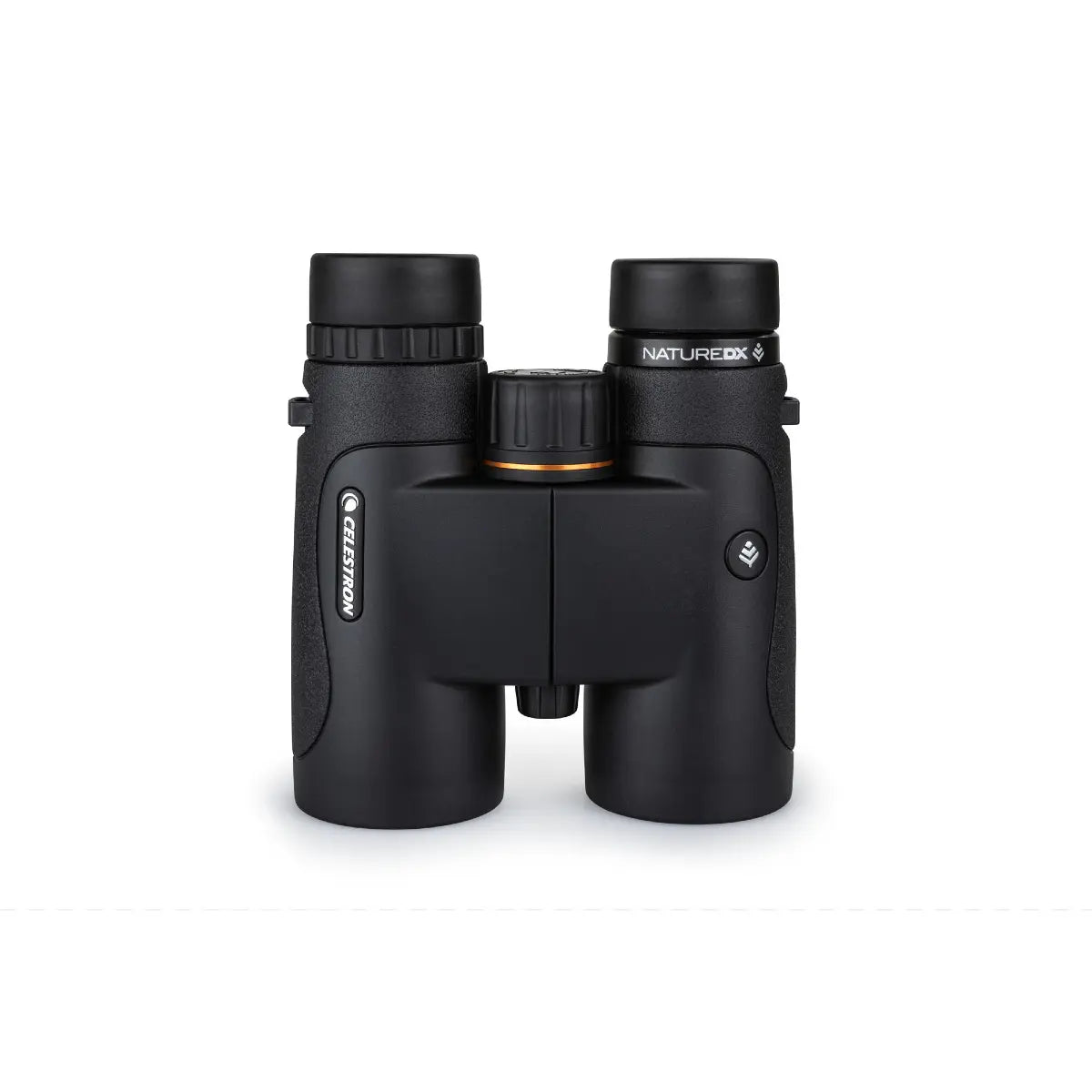 Black binoculars with 'Celestron' branding on a white background