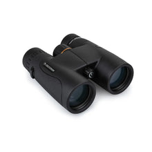 Black binoculars with a brand logo on a white background