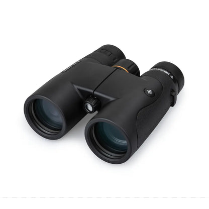 Black binoculars on a white background