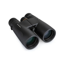 Black binoculars on a white background