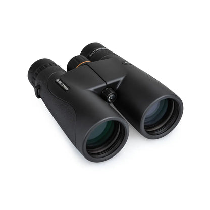 Black binoculars on a white background