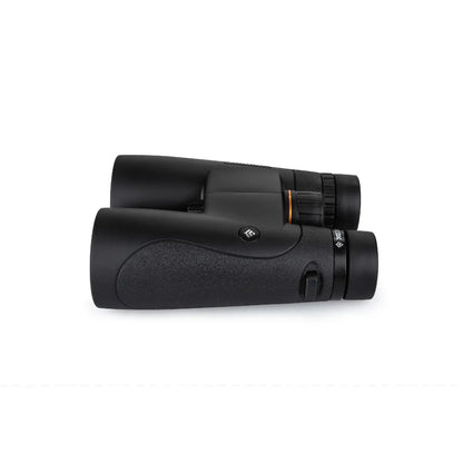 Black binoculars on a white background