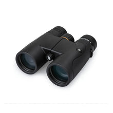 Black binoculars on a white background