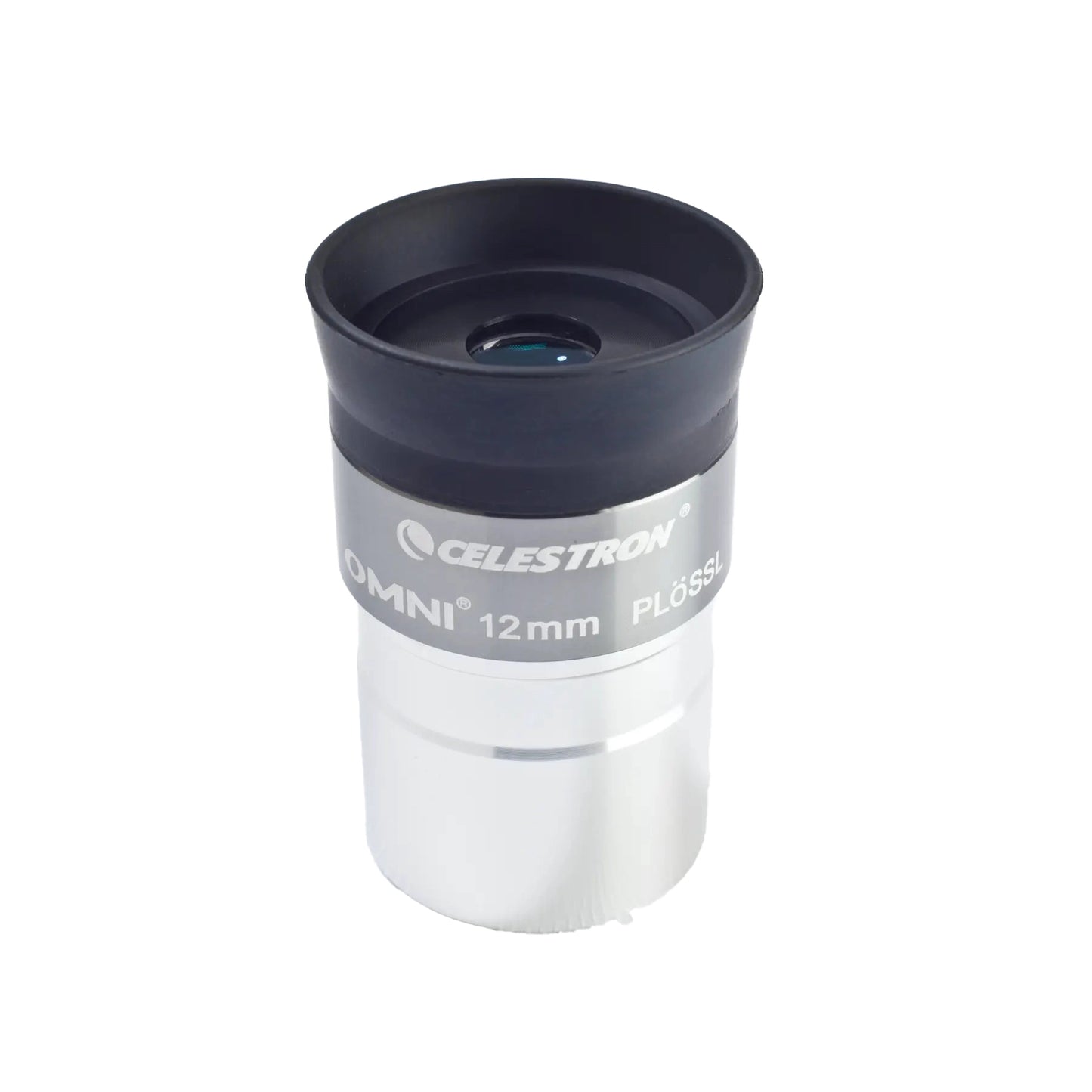 Celestron telescope lens on a white background