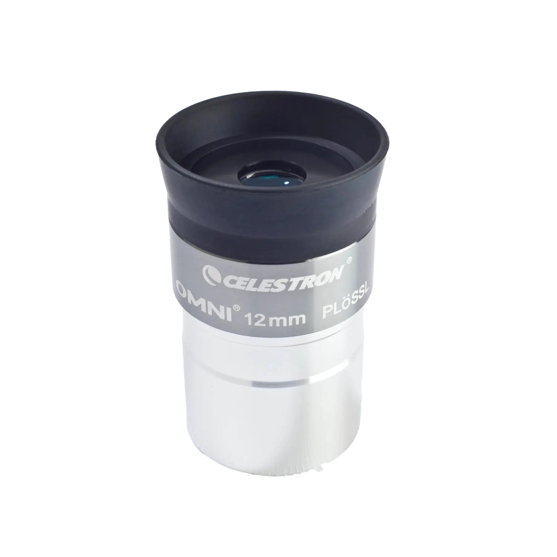 Celestron telescope lens on a white background
