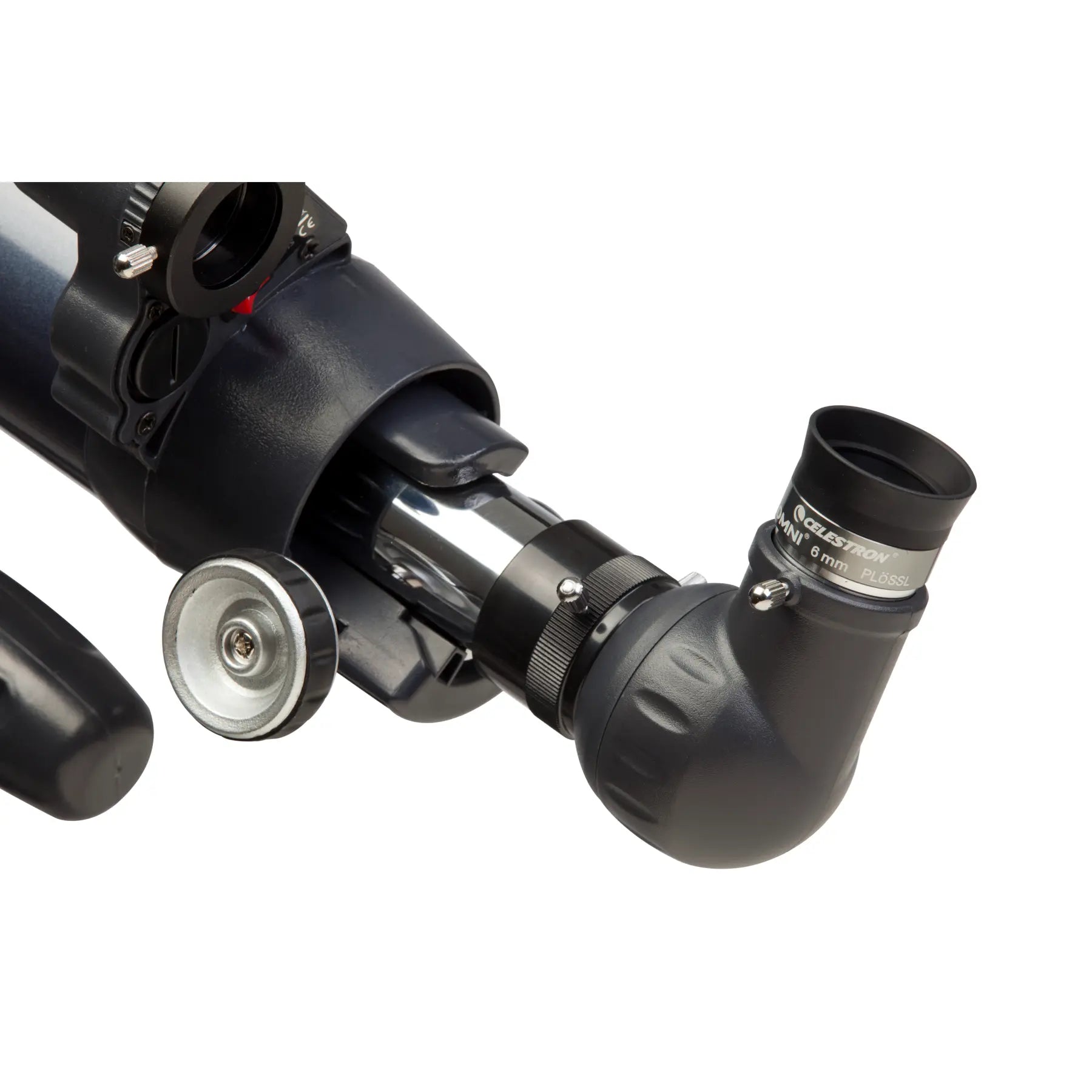 Telescope with eyepiece on a white background