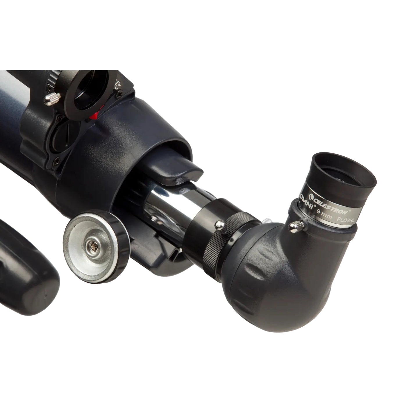 Telescope with eyepiece on a white background