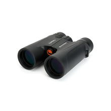 Black binoculars on a white background