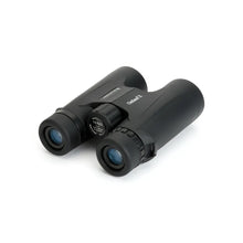 Black binoculars on a white background