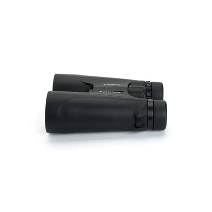 Black binoculars on a white background