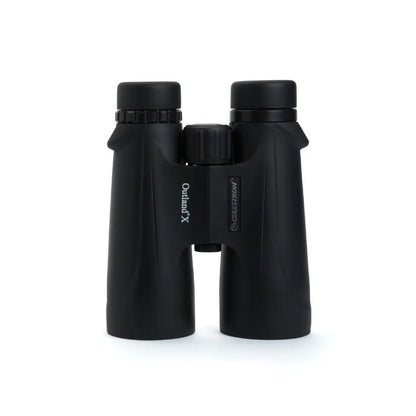 Black binoculars on a white background
