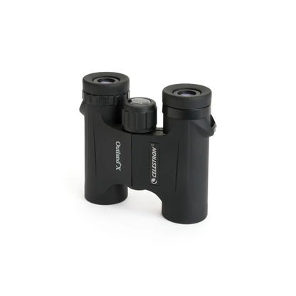 Black binoculars with 'Clestron' branding on a white background