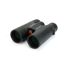 Black binoculars on a white background