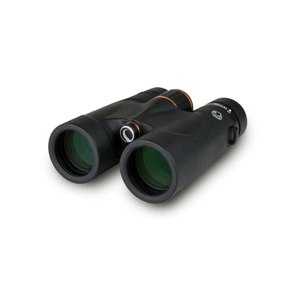 Black binoculars on a white background