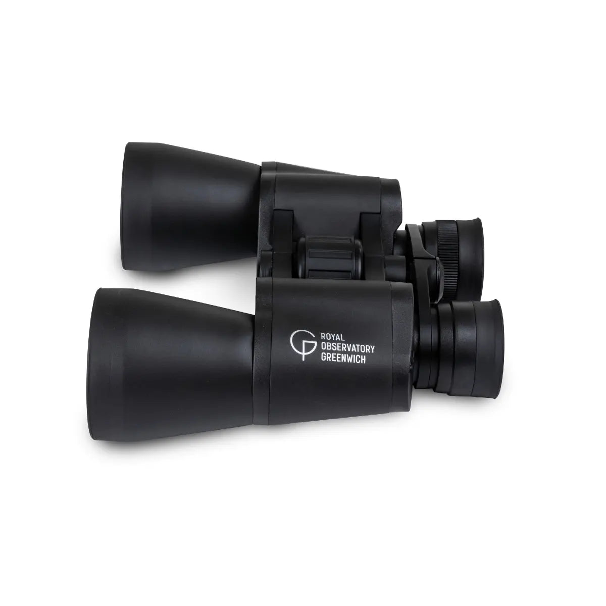 Black binoculars with Royal Observatory Greenwich logo on a white background