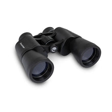 Black binoculars on a white background