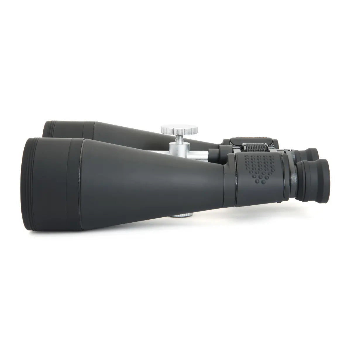 Black binoculars on a white background