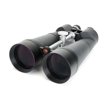 Black binoculars on a white background