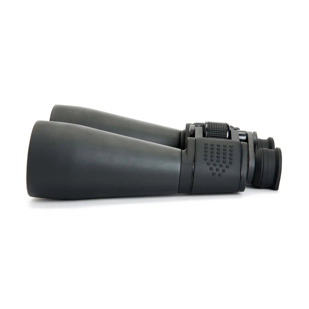 Black binoculars on a white background
