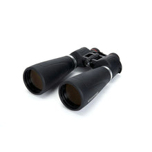 Black binoculars on a white background