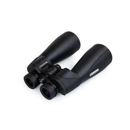 Black binoculars on a white background