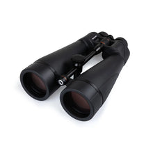 Black binoculars on a white background