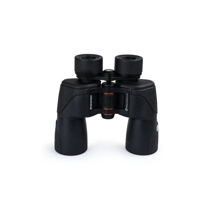 Black binoculars on a white background