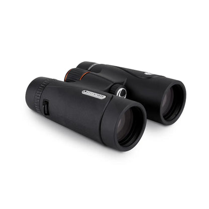 Black binoculars on a white background