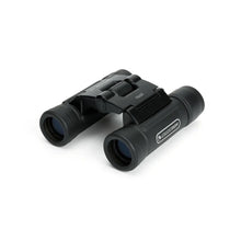 Black Celestron binoculars on a white background