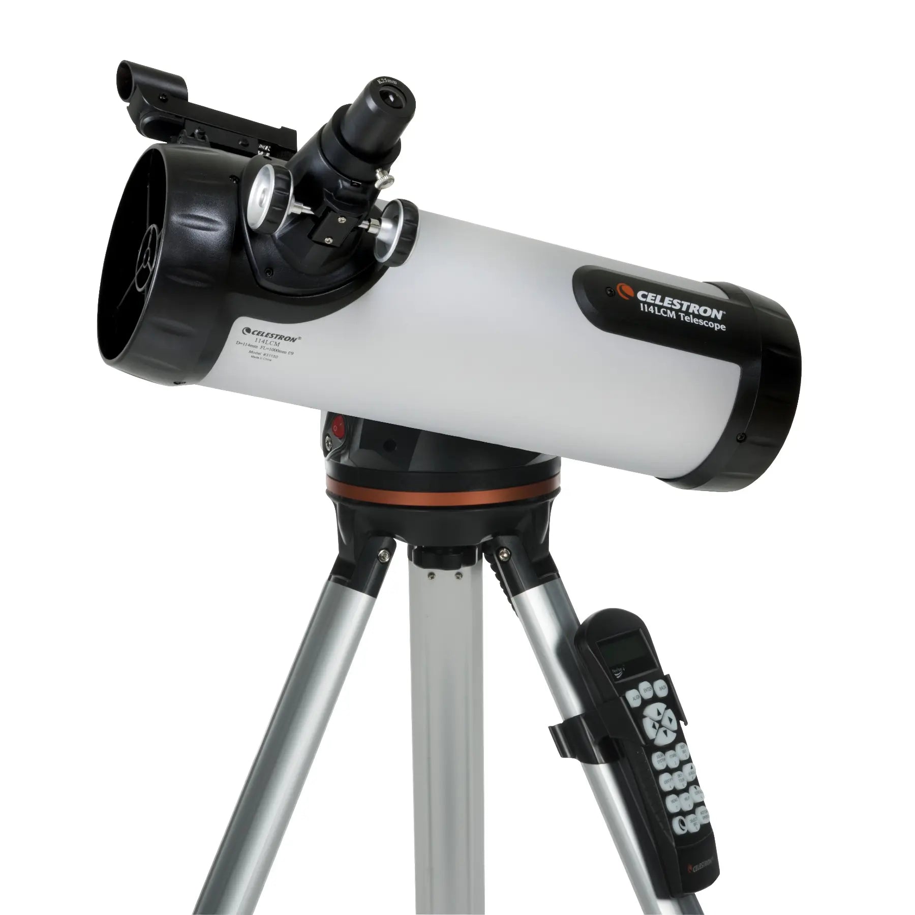 Celestron telescope on a white background