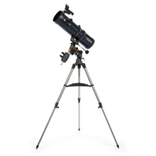 Telescope with tripod on a white background