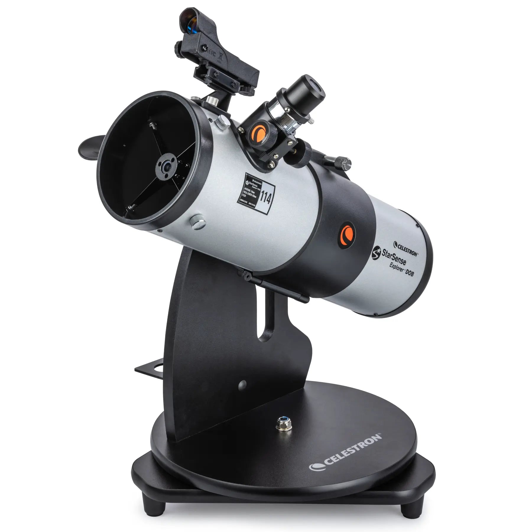 Celestron telescope on a white background