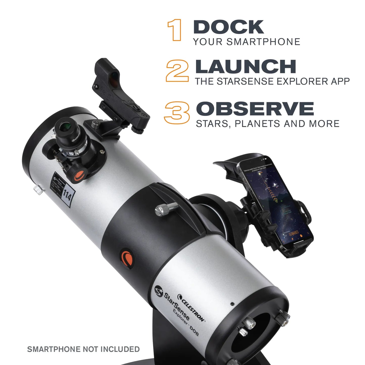 Celestron StarSense Explorer 114mm Tabletop Dobsonian Telescope