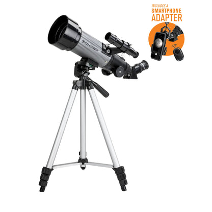 Celestron Travel Scope 70 DX - Refractor Telescope with Smartphone Adapter & Backpack